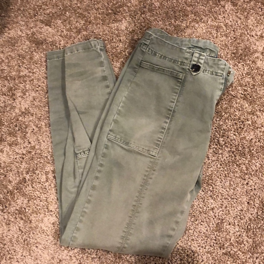 Army green jeggings